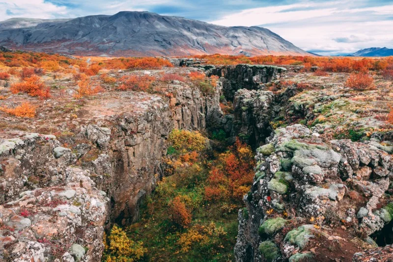 Vista general del Parque Nacional de Thingvellir en Islandia. Parque Nacional Thingvellir