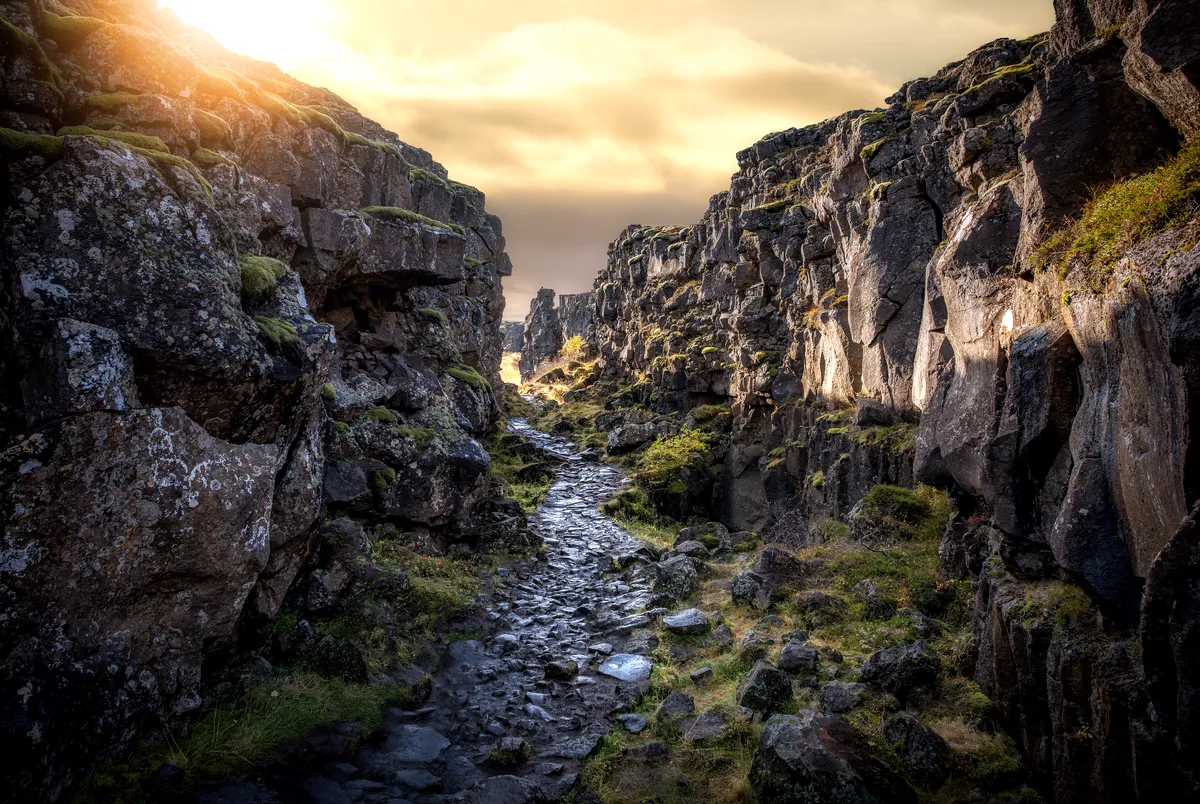 Tectonic plates in Thingvellir National Park