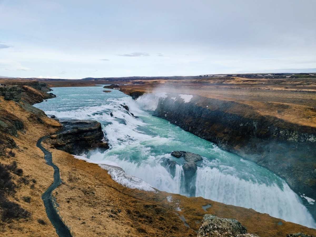 Gullfoss waterfall in Iceland&acute;s golden circle