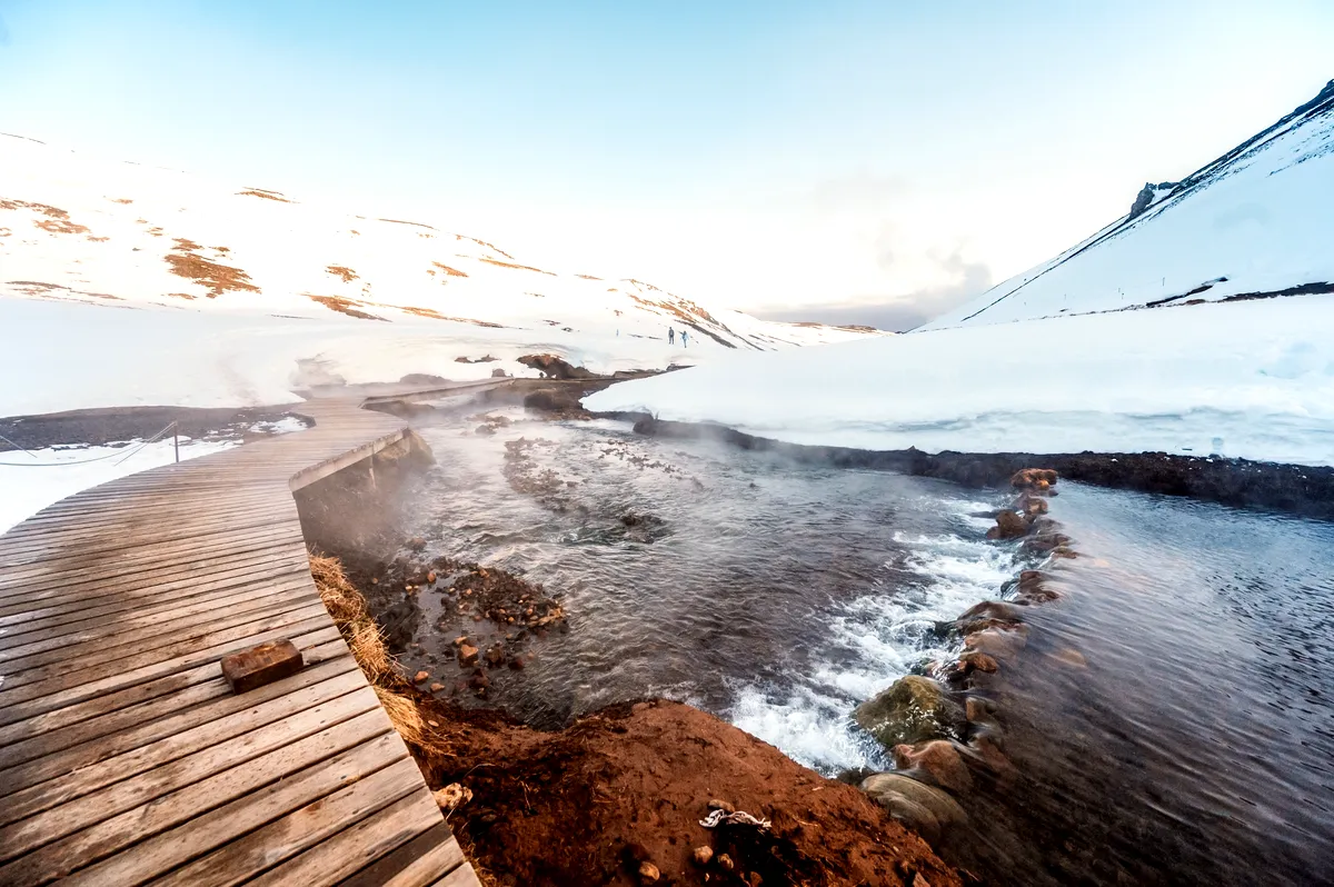 Reykjadalur in winter