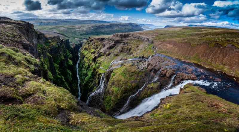 cascada glymur, senderismo en Islandia cascada glymur, senderismo en Islandia