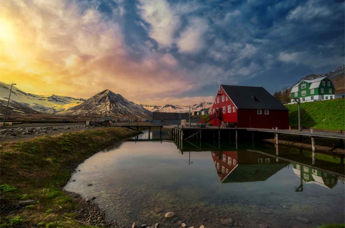 The beautiful town of Siglufjordur in Nortwest Iceland