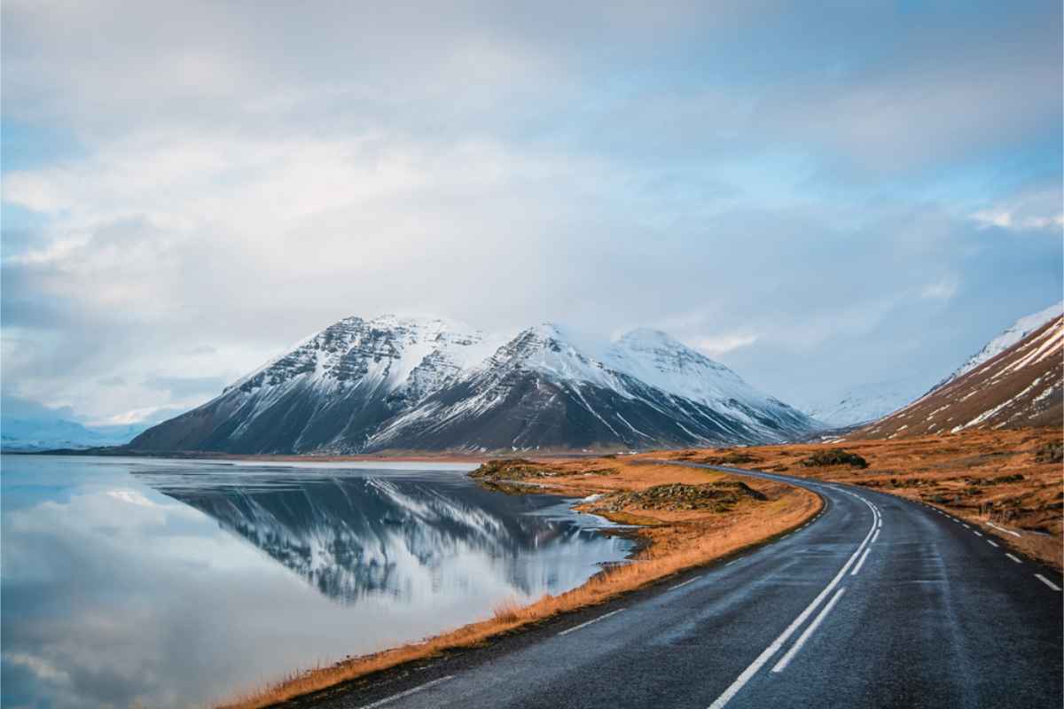 Lonely road in Iceland's Westfjords