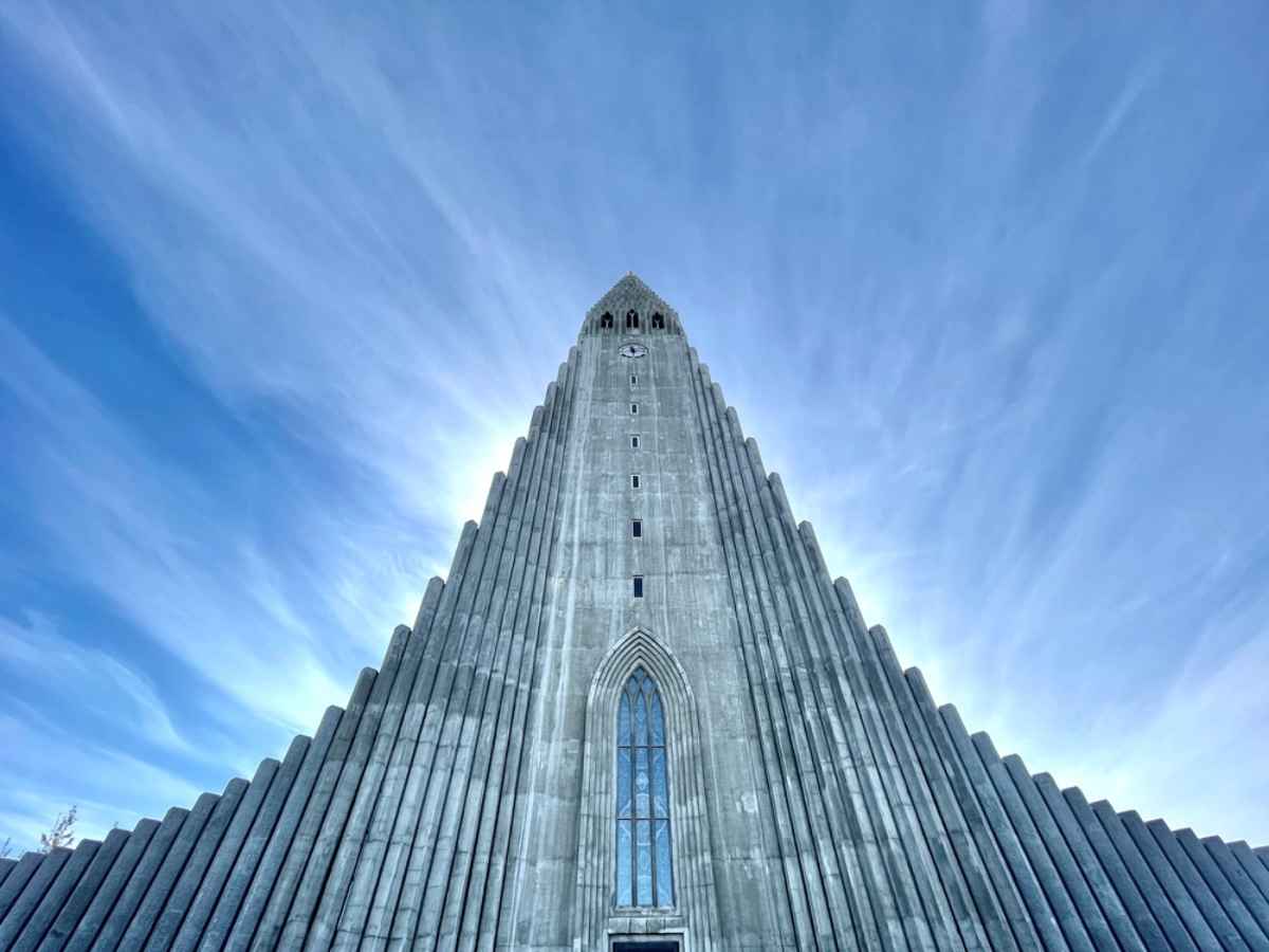 Front facade of Reykjavik Hallgrimskirkja