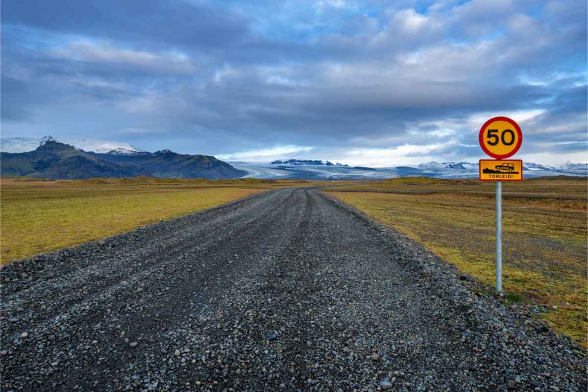 50km per hour limit on an Icelandic road
