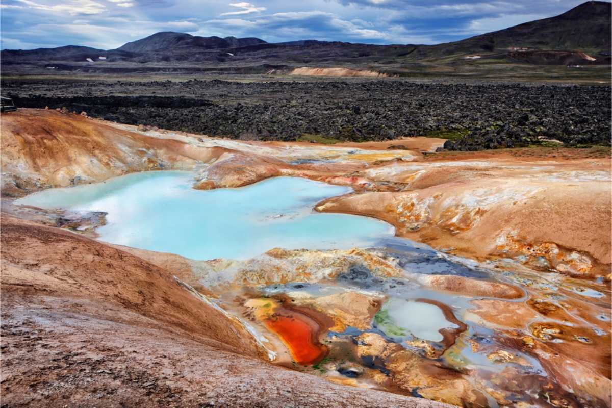 Zone g&eacute;othermique de Krafla en Islande du Nord