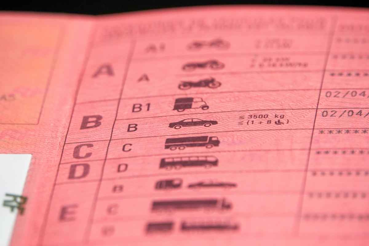 Document showing the different accredited driver's licenses in Europe.