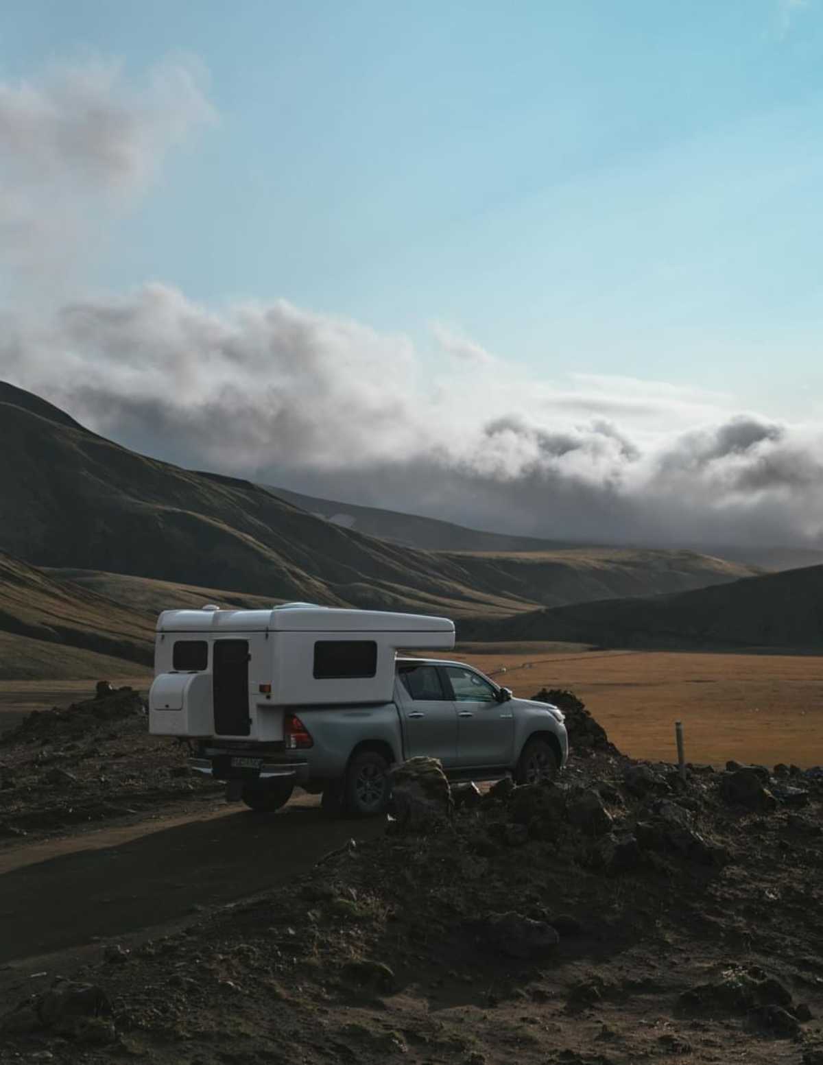 4x4 campervan on an F-Roads in Iceland highlands